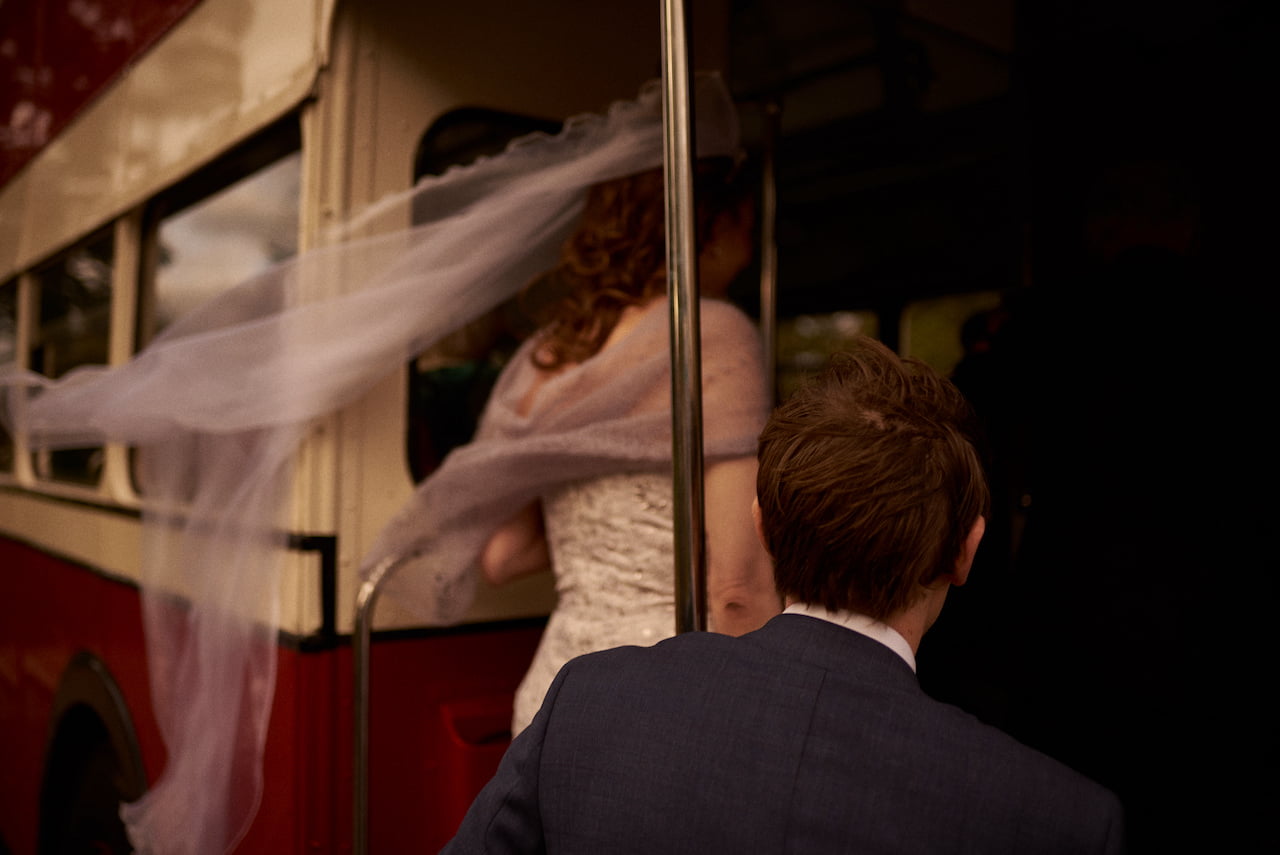 Bristol Wedding Photographer - Victoria and Robert 24 Bristol Vintage Bus Hire UK wedding