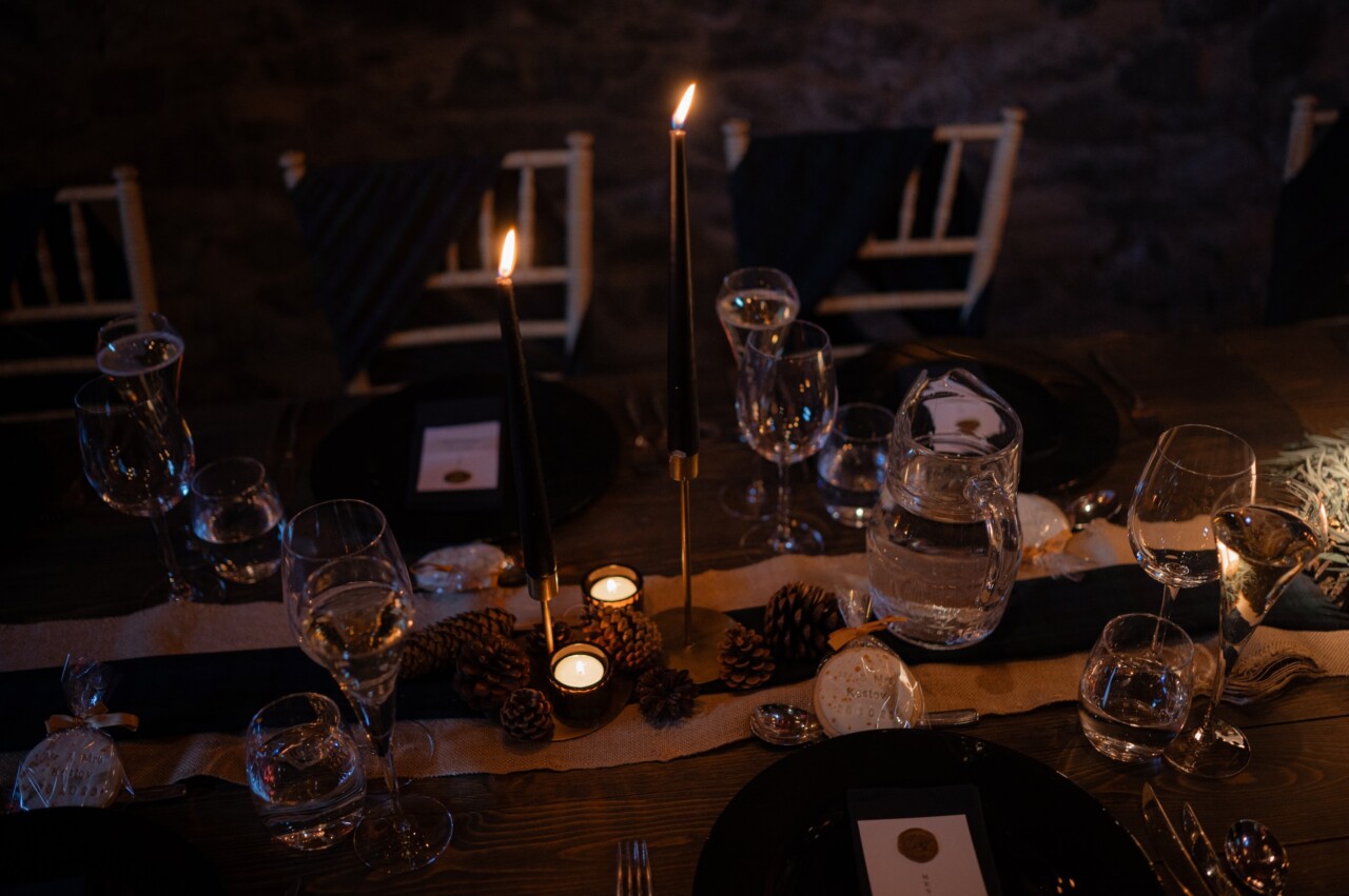The Byre at Inchyra Wedding Venue 34 The Byre at Inchyra Dinner Decor