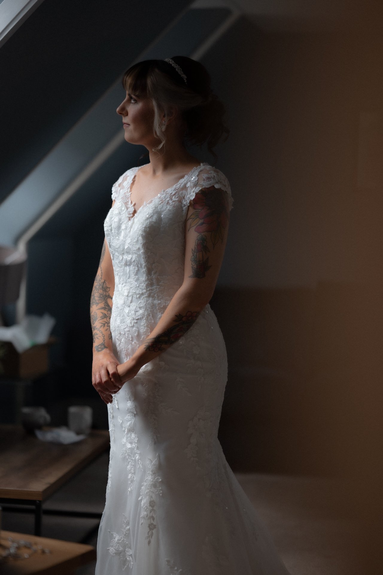 A Loch an Eilein Intimate Wedding 3 Scottish Photographer Bride Portrait