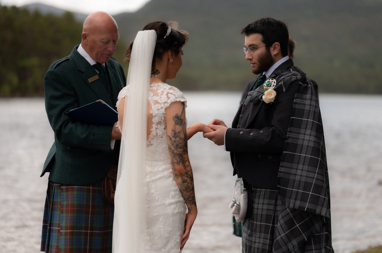 A Loch an Eilein Intimate Wedding 10 Loch an Eilein Wedding Ceremony