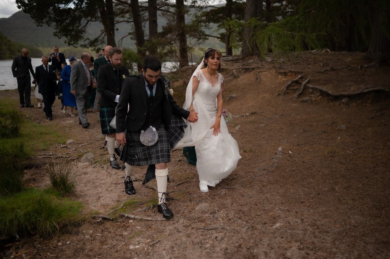 A Loch an Eilein Intimate Wedding 14 Loch an Eilein Wedding Ceremony
