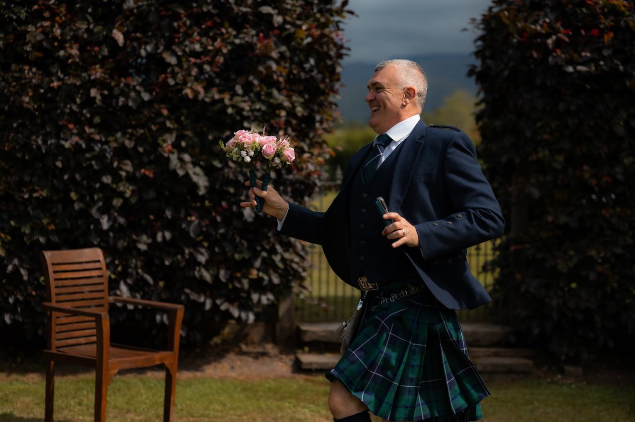 A Loch an Eilein Intimate Wedding 26 Rothiemurchus Lodge Stay Wedding Reception