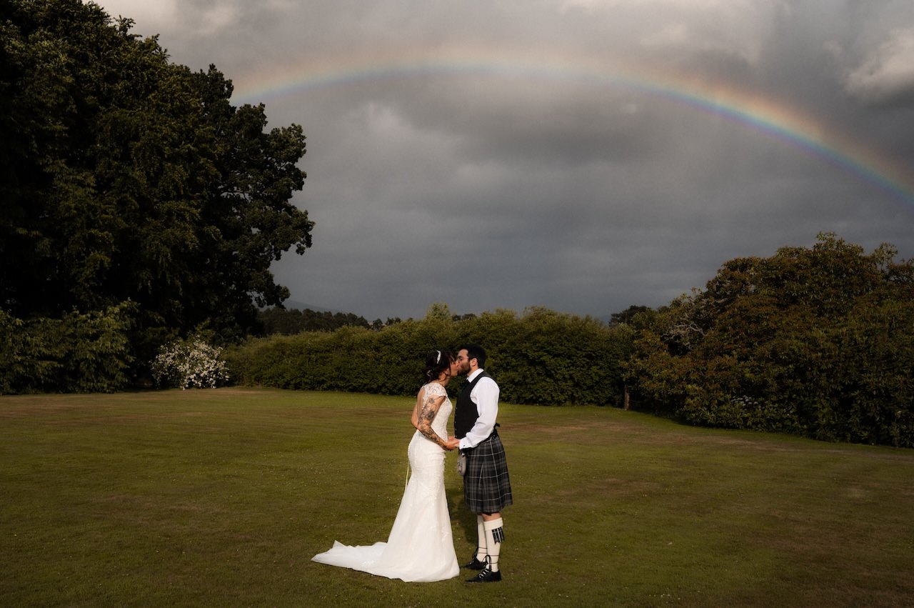 A Loch an Eilein Intimate Wedding 29 Scottish Wedding Photography Rainbow