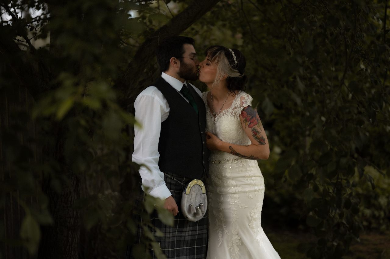 A Loch an Eilein Intimate Wedding 35 Scottish Wedding Bride and Groom Portrait session