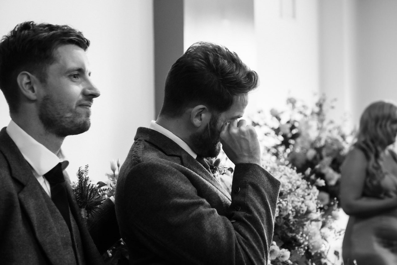 The Big Fat Scottish Wedding in Highlands 17 Groom Emotional Photography Wedding moments
