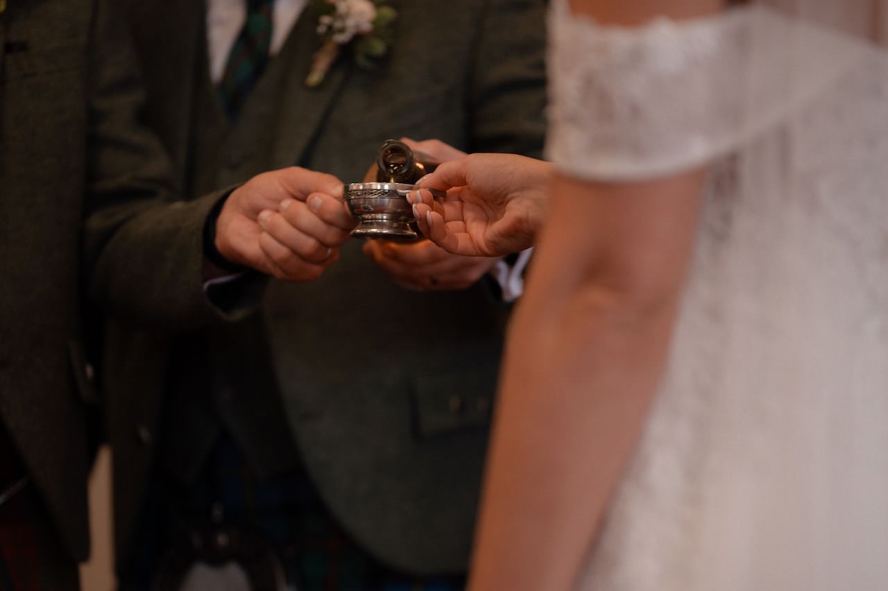 The Big Fat Scottish Wedding in Highlands 22 Scottish wedding quaich ceremony