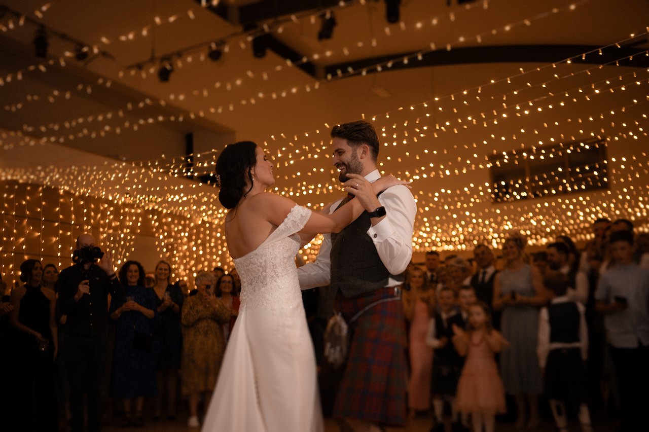The Big Fat Scottish Wedding in Highlands 42 Bride and Groom First Dance Wedding Photography