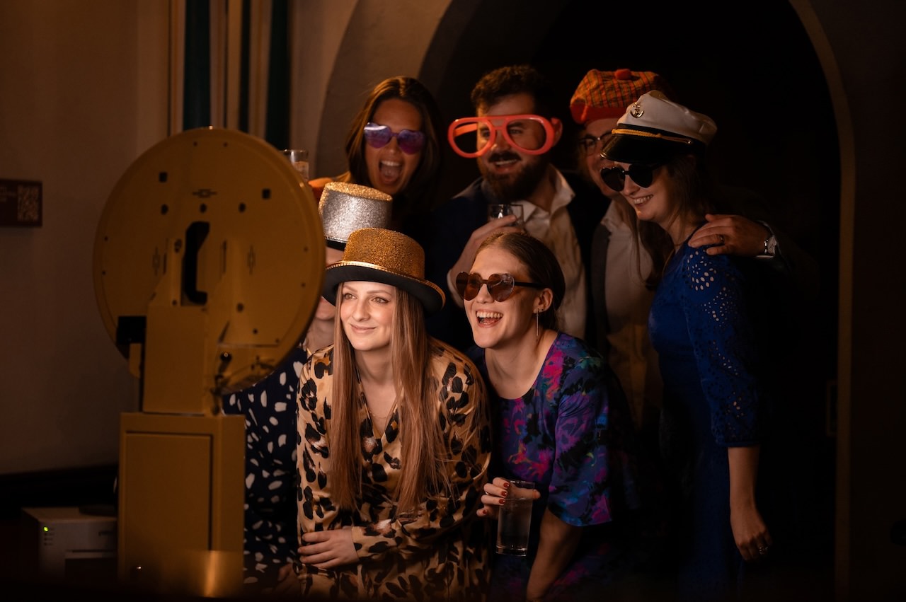 Budget Friendly City Wedding in Glasgow 13 DIY Photo Booth Glasgow Wedding