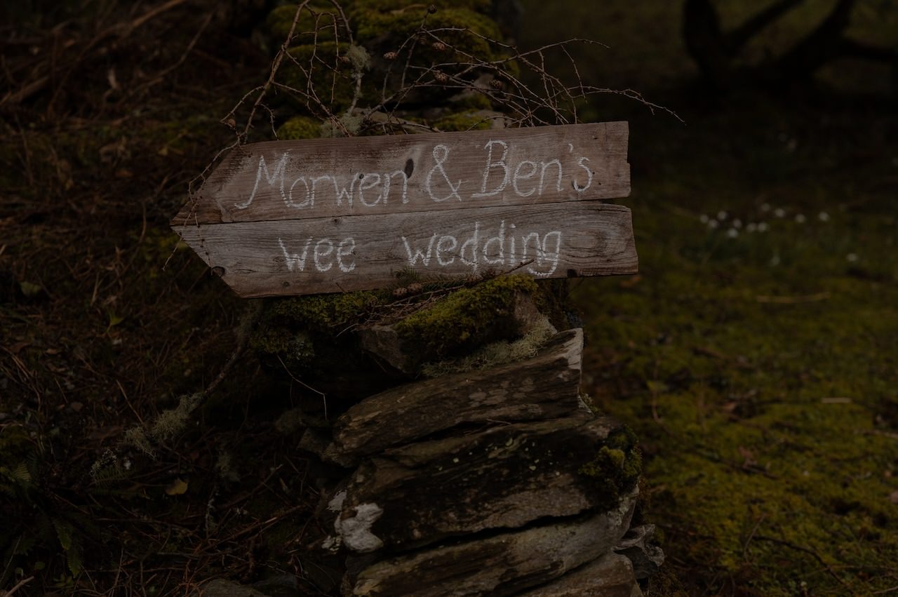Intimate Wedding Day Sign