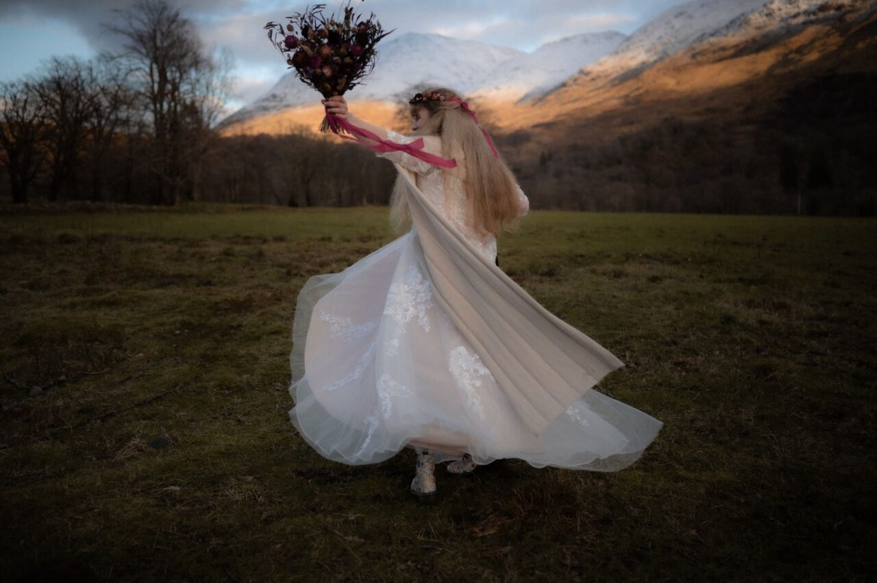 The Bride Dance Scottish Winter Wedding