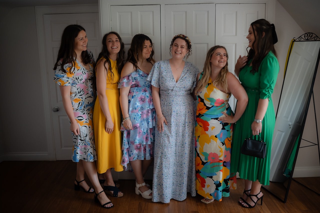 Harburn Barn Relaxed Wedding Bridesmaids 