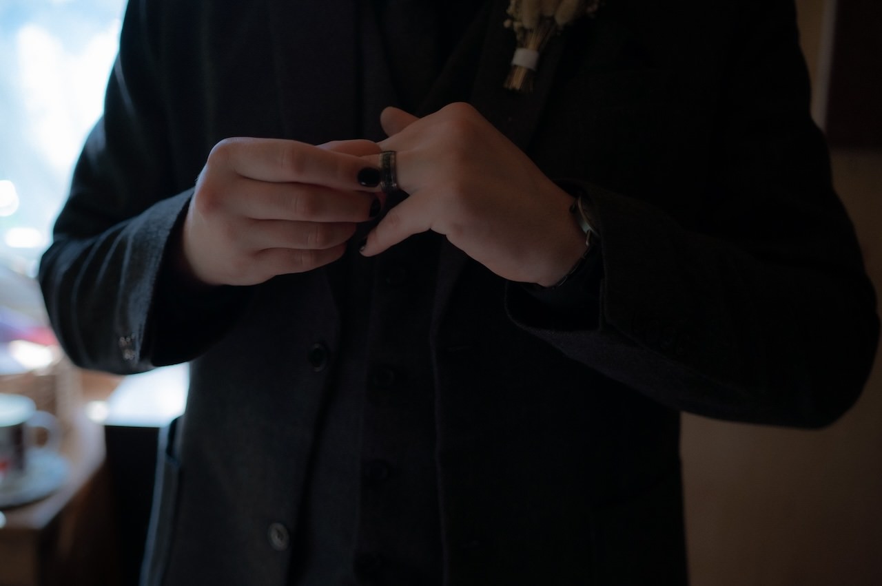 Gothic Elopement Wedding in the Highlands - Ivy & Daniel 7 Highland Scotland Elopement Groom Morning