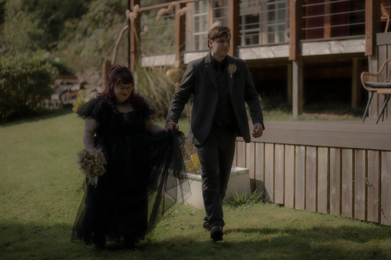 Gothic Elopement Wedding in the Highlands - Ivy & Daniel 14 St Mary's Wedding Space Goth Inspired Elopement