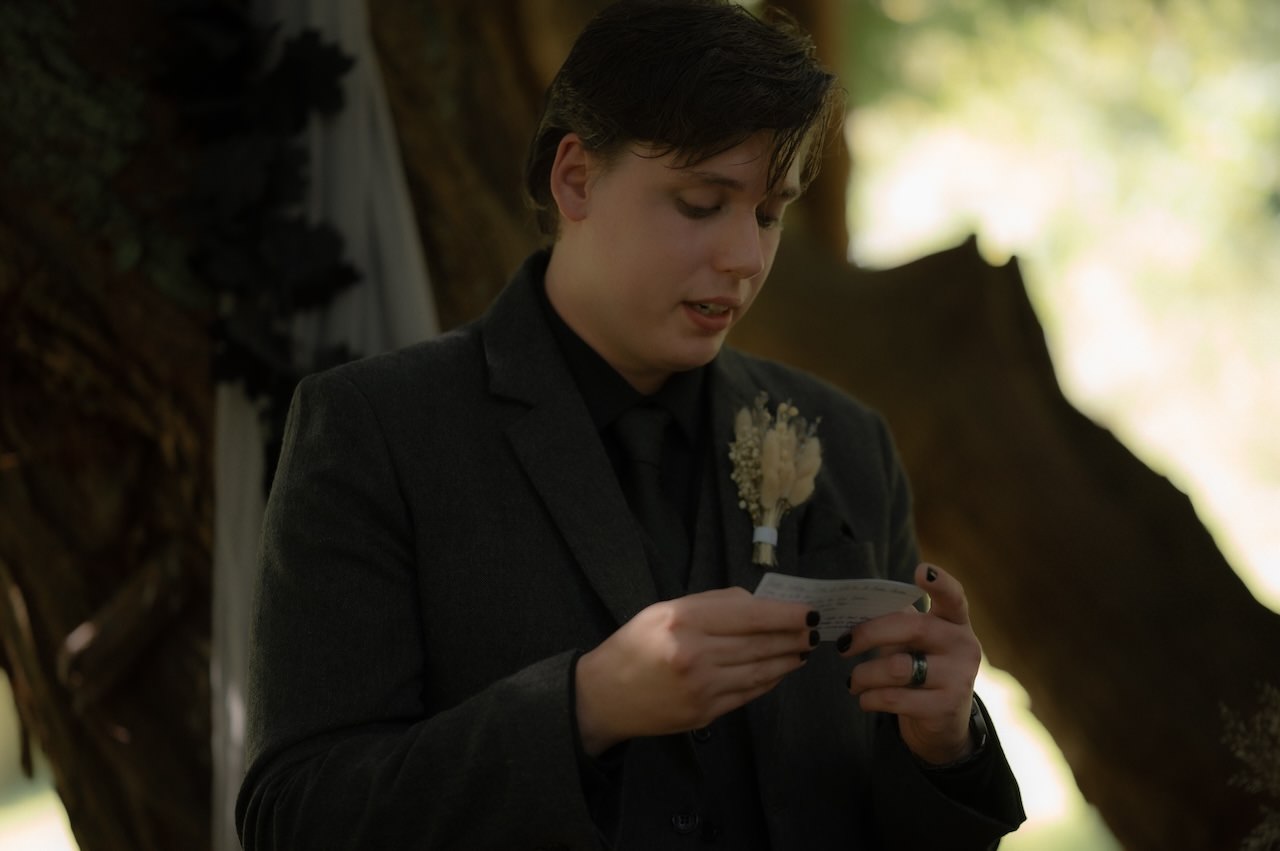 Gothic Elopement Wedding in the Highlands - Ivy & Daniel 16 Gothic Style Elopement Groom's vows