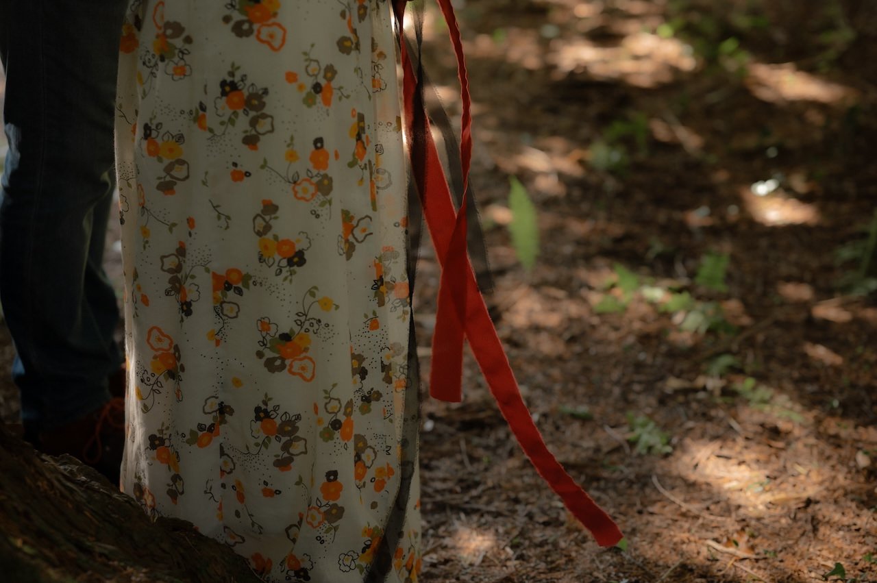 Gothic Elopement Wedding in the Highlands - Ivy & Daniel 22 Scotland Elopement Wedding Hand-fasting Scarf
