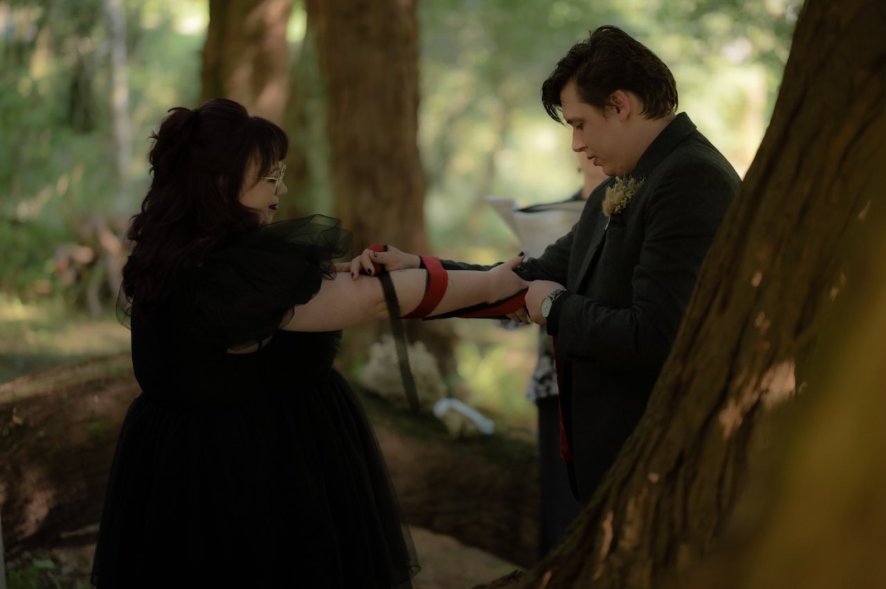 Gothic Elopement Wedding in the Highlands - Ivy & Daniel 24 Hand-fasting Gothic Elopement Wedding