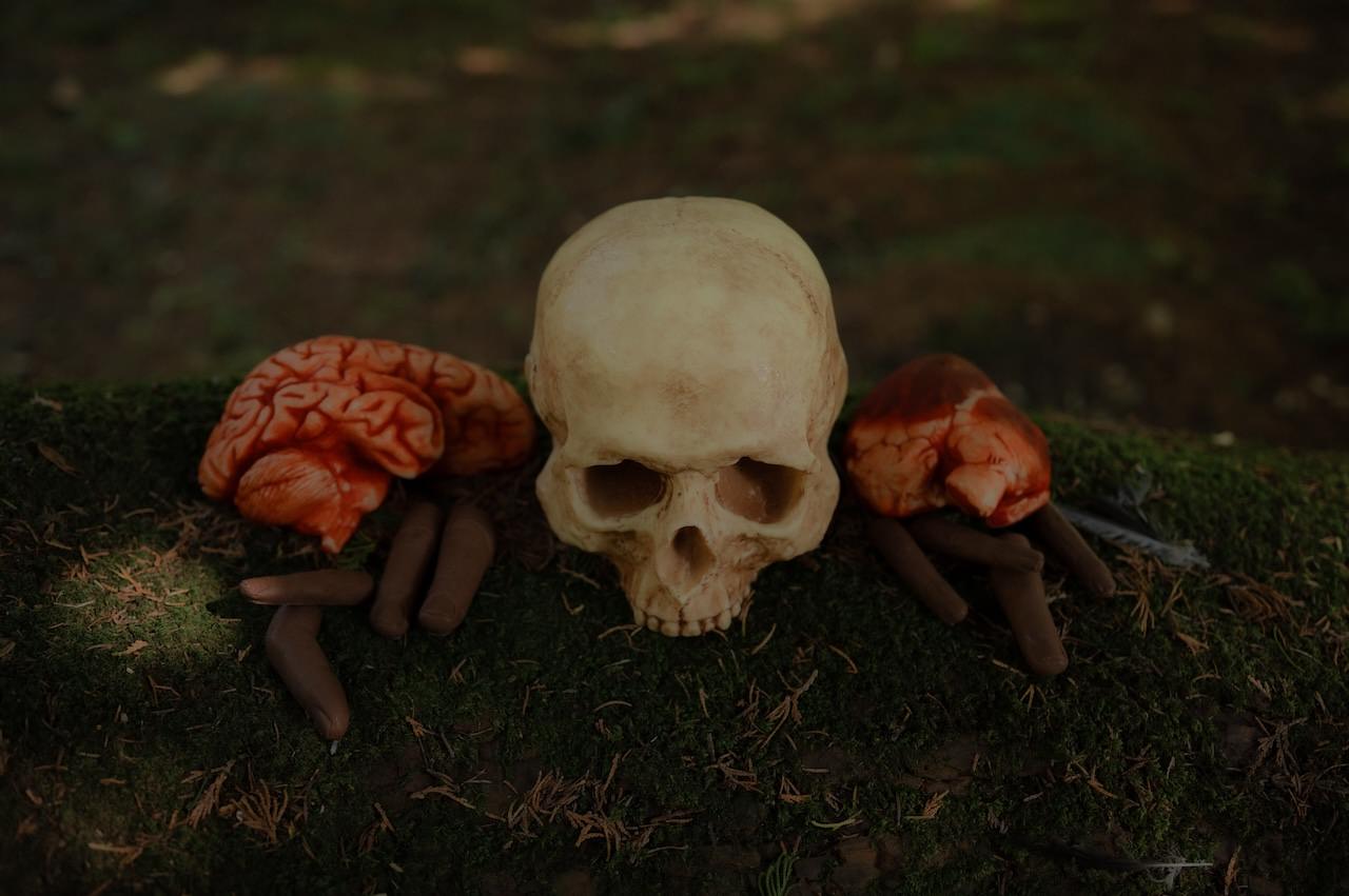 Gothic Elopement Wedding in the Highlands - Ivy & Daniel 29 St Mary's Wedding Space Goth Cake and Chocolate