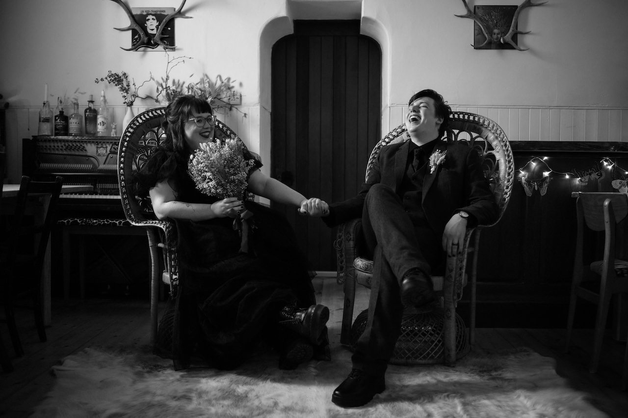 Gothic Elopement Wedding in the Highlands - Ivy & Daniel 30 St Mary's Wedding Space Goth Elopement in Highlands