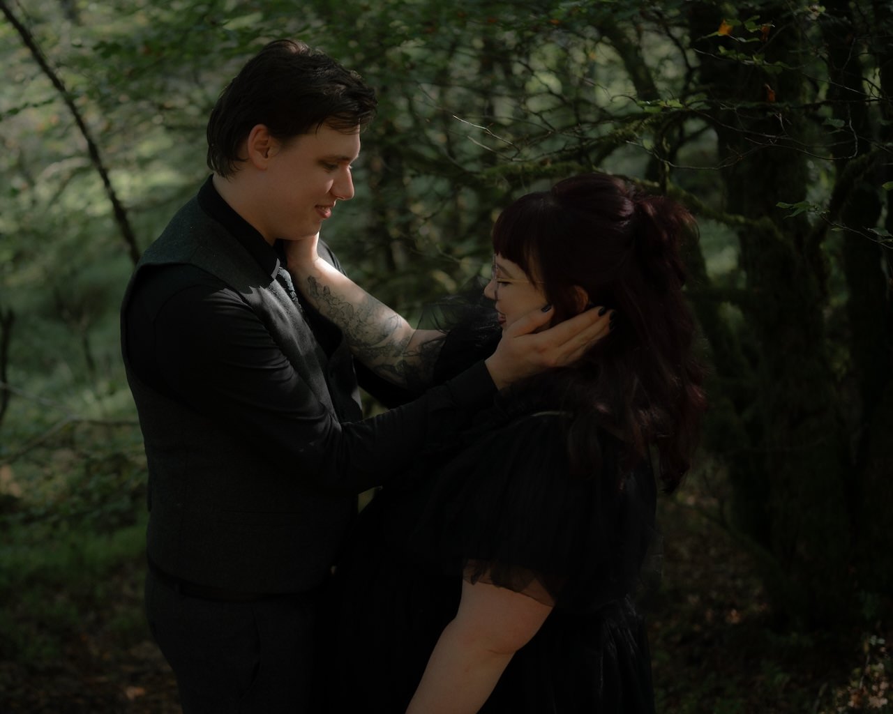 Gothic Elopement Wedding in the Highlands - Ivy & Daniel 31 St Mary's Wedding Space Goth Elopement in Highlands