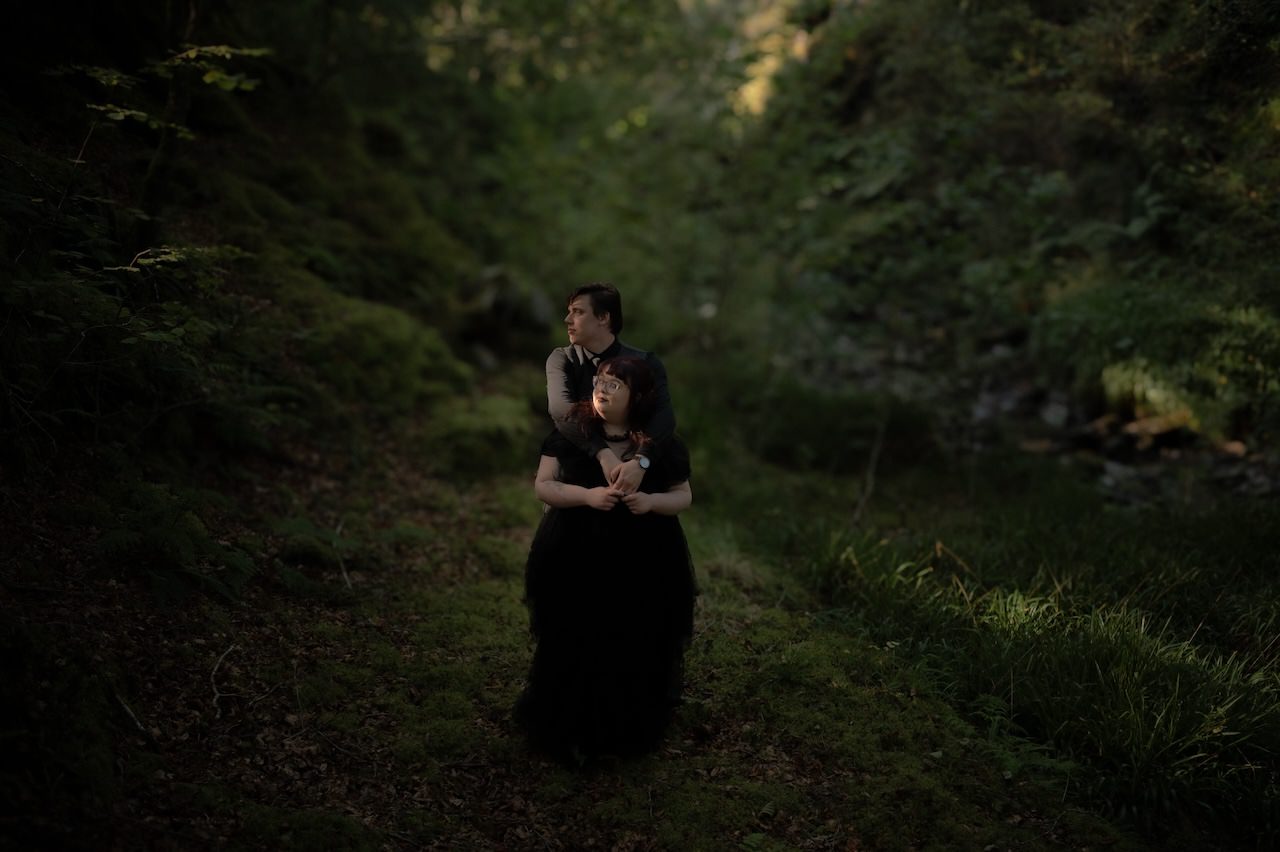 Gothic Elopement Wedding in the Highlands - Ivy & Daniel 37 St Mary's Wedding Space Goth Elopement in Highlands