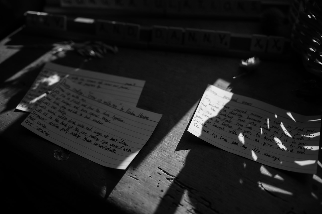 Gothic Elopement Wedding in the Highlands - Ivy & Daniel 6 St Mary's Wedding Space Elopement Vows