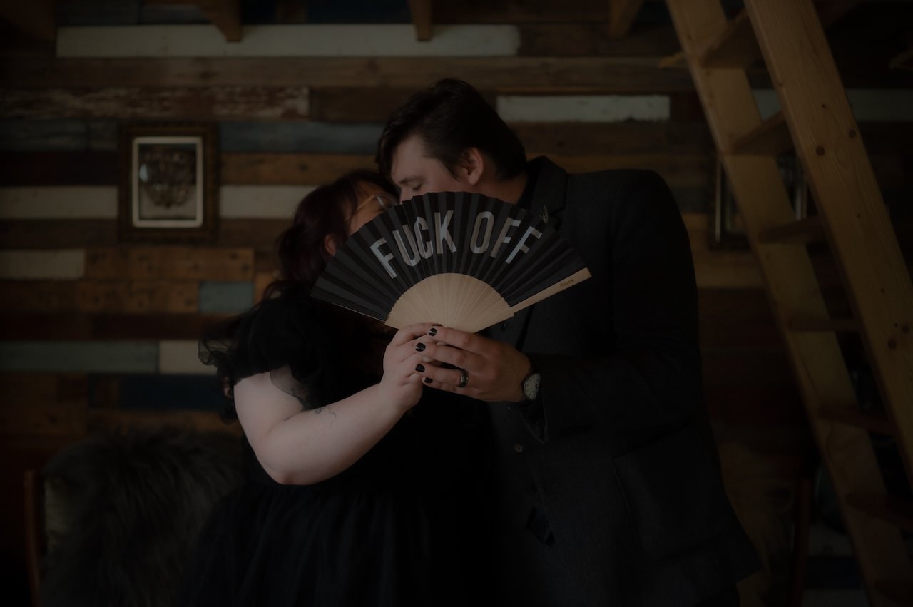 Gothic Elopement Wedding in the Highlands - Ivy & Daniel 39 St Mary's Cabin Goth style Elopement