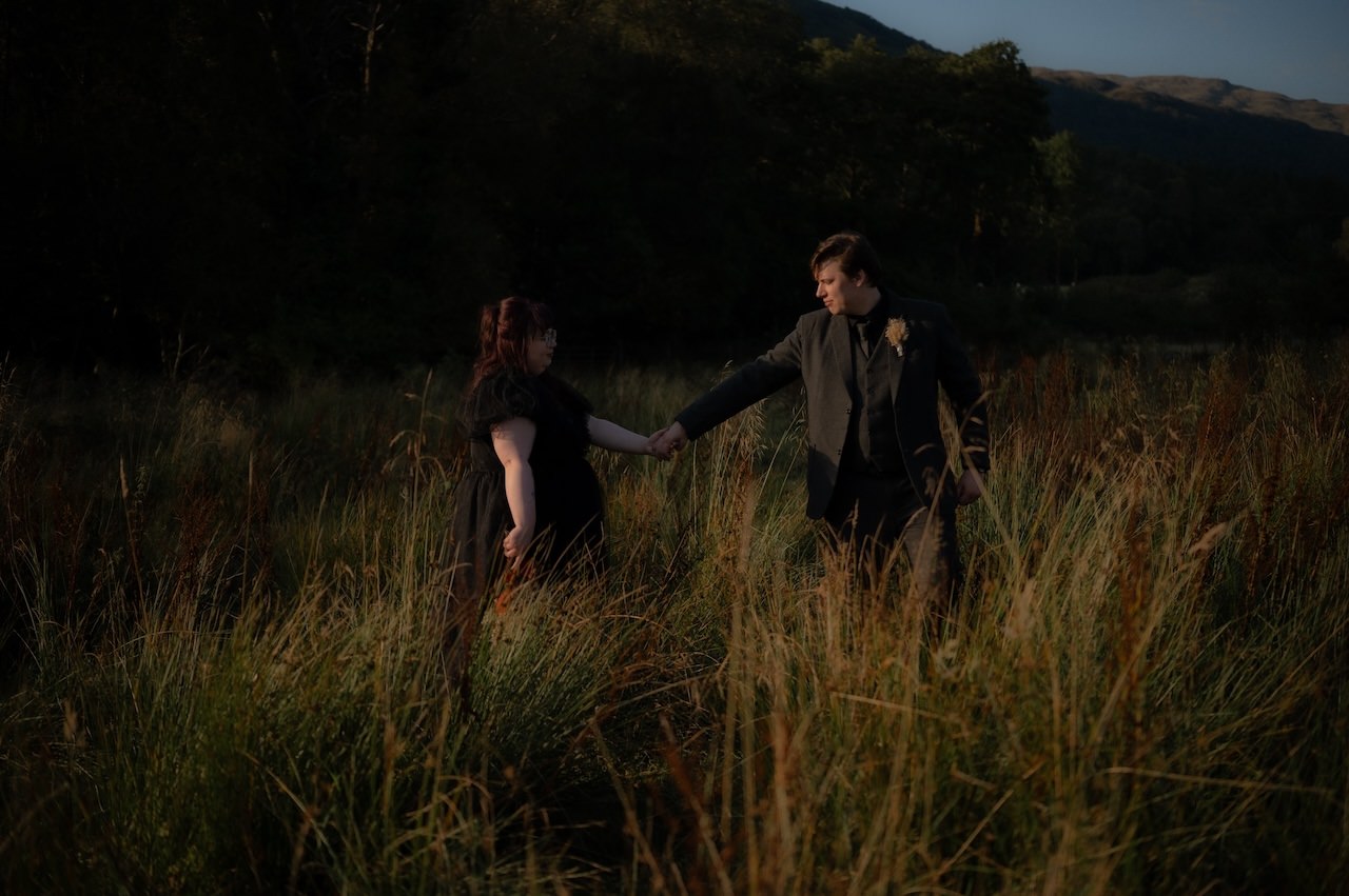 Gothic Elopement Wedding in the Highlands - Ivy & Daniel 42 St Mary's Wedding Space Goth Elopement in Highlands