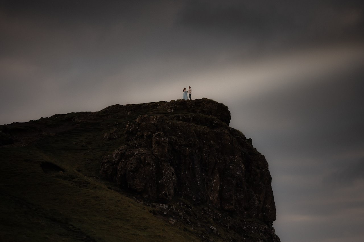 Isle of Skye Adventure Session - Maggie & Kyle 14 Old Man Storr Couple Adventure Session