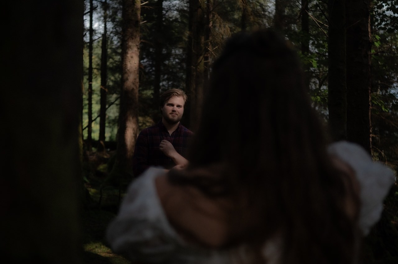 Isle of Skye Adventure Session - Maggie & Kyle 32 Woodland Romantic Couple Session
