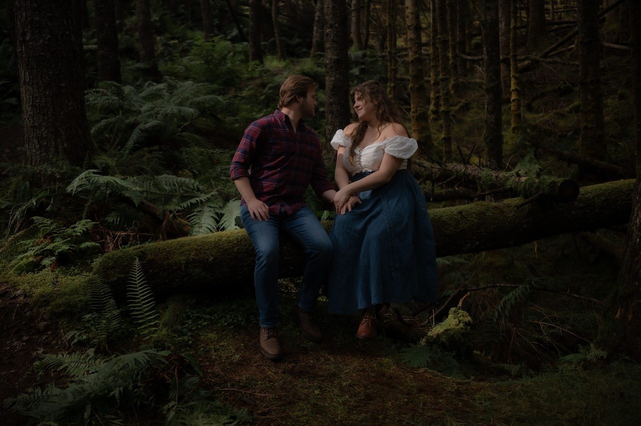 Isle of Skye Adventure Session - Maggie & Kyle 36 Woodland Couple Adventure Session