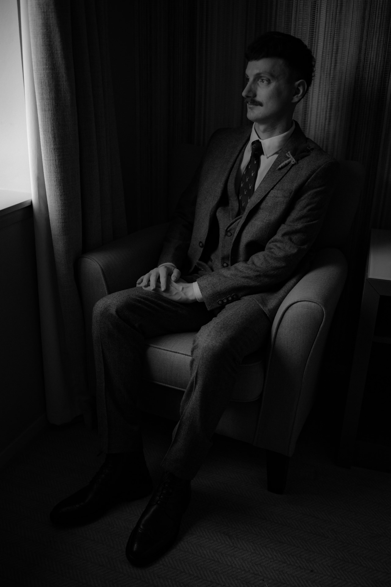 Gretna Green Elopement - Melissa & Sam 5 Gretna Green Elopement Groom Portrait