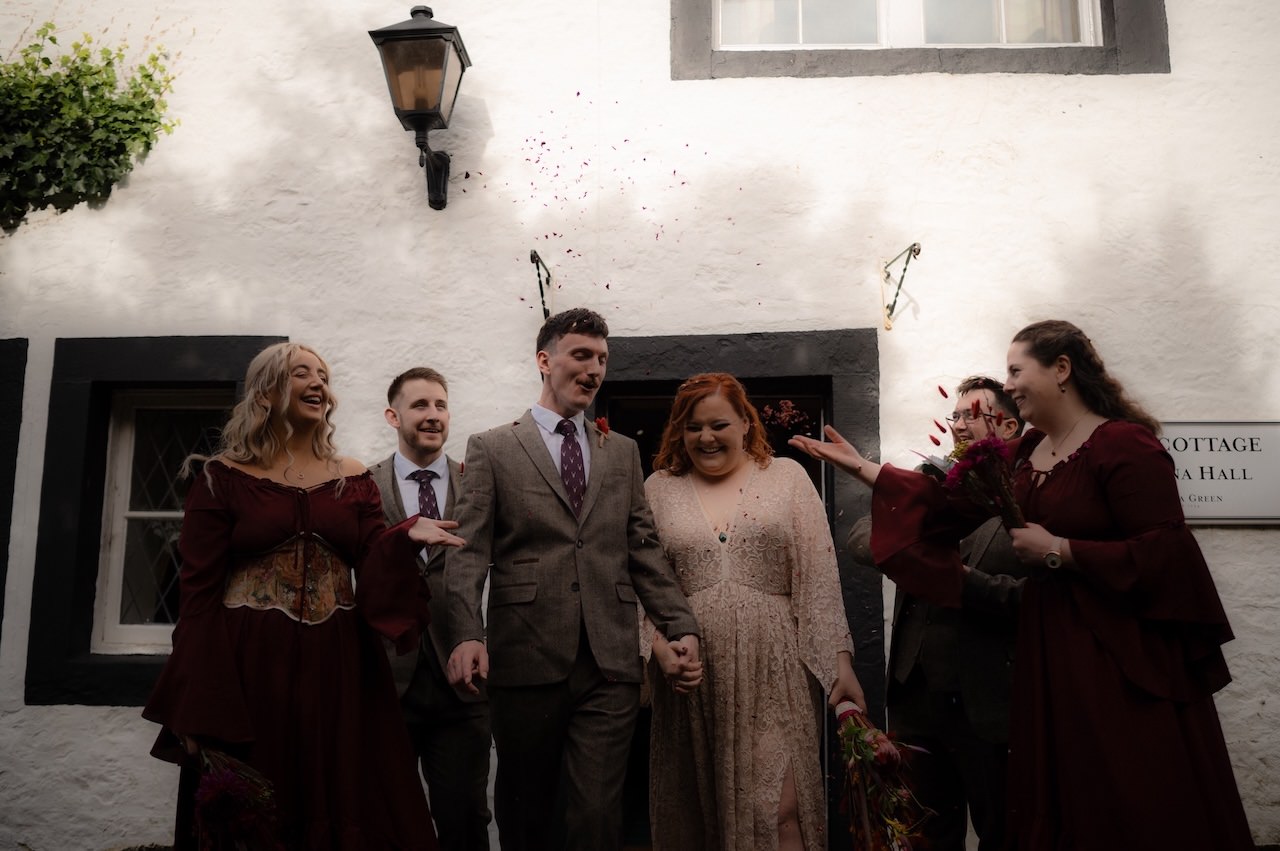 Gretna Green Elopement - Melissa & Sam 16 Gretna Green Elopement Ceremony Confetti