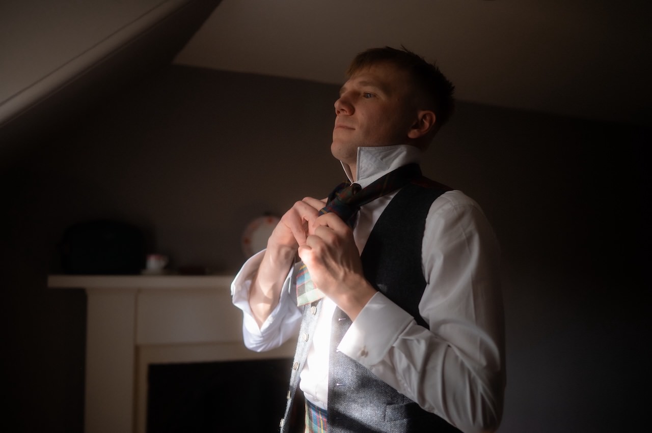 Perthshire Barn Wedding Venues - The Byre at Inchyra 3 The Byre at Inchyra The Groom Morning