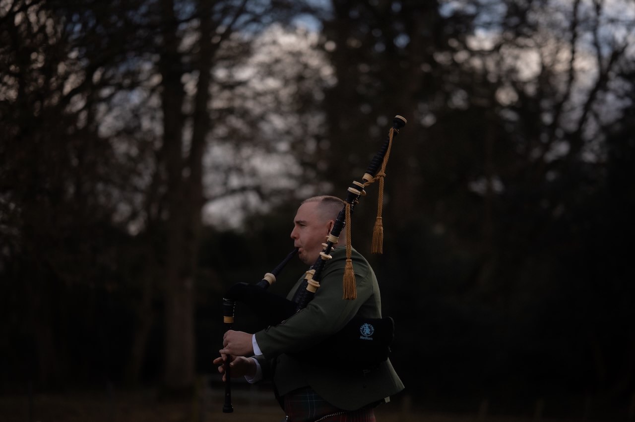 Perthshire Barn Wedding Venues - The Byre at Inchyra 10 The Byre at Inchyra Scottish Wedding Piper