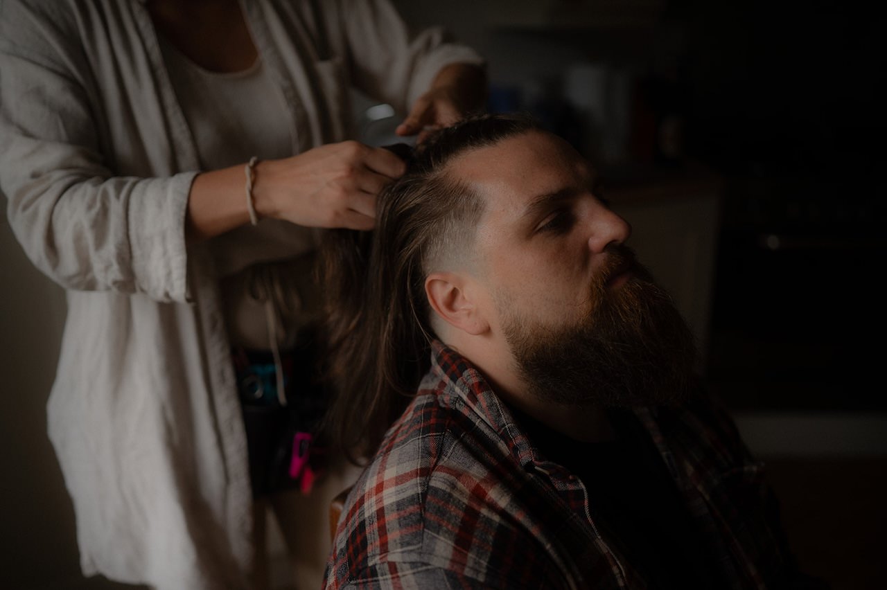 Neidpath Castle Wedding Photography Groom
