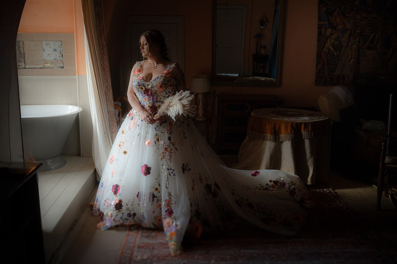 Medieval Neidpath Castle Wedding  Bride