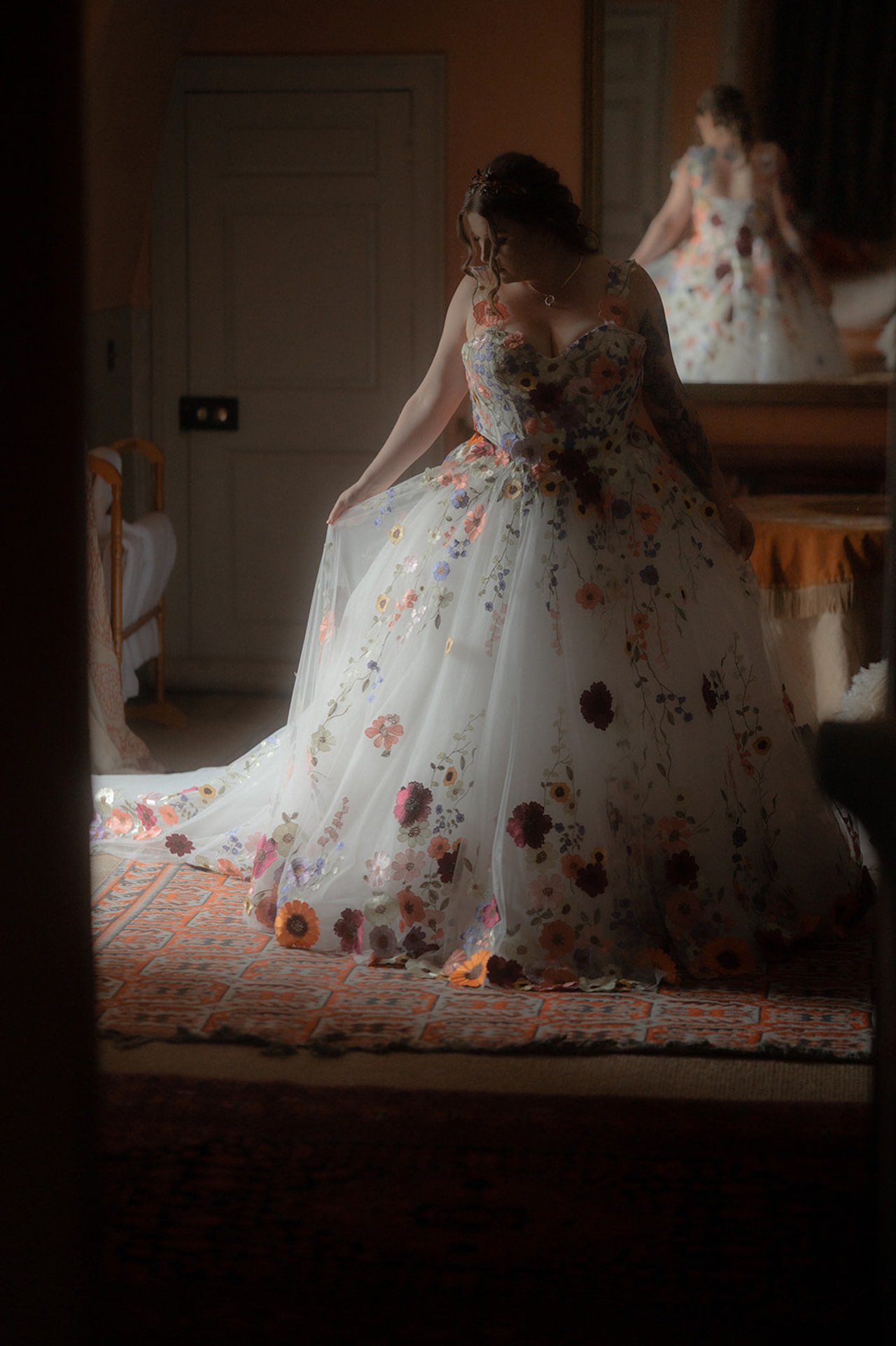 Medieval Neidpath Castle Wedding  Bride