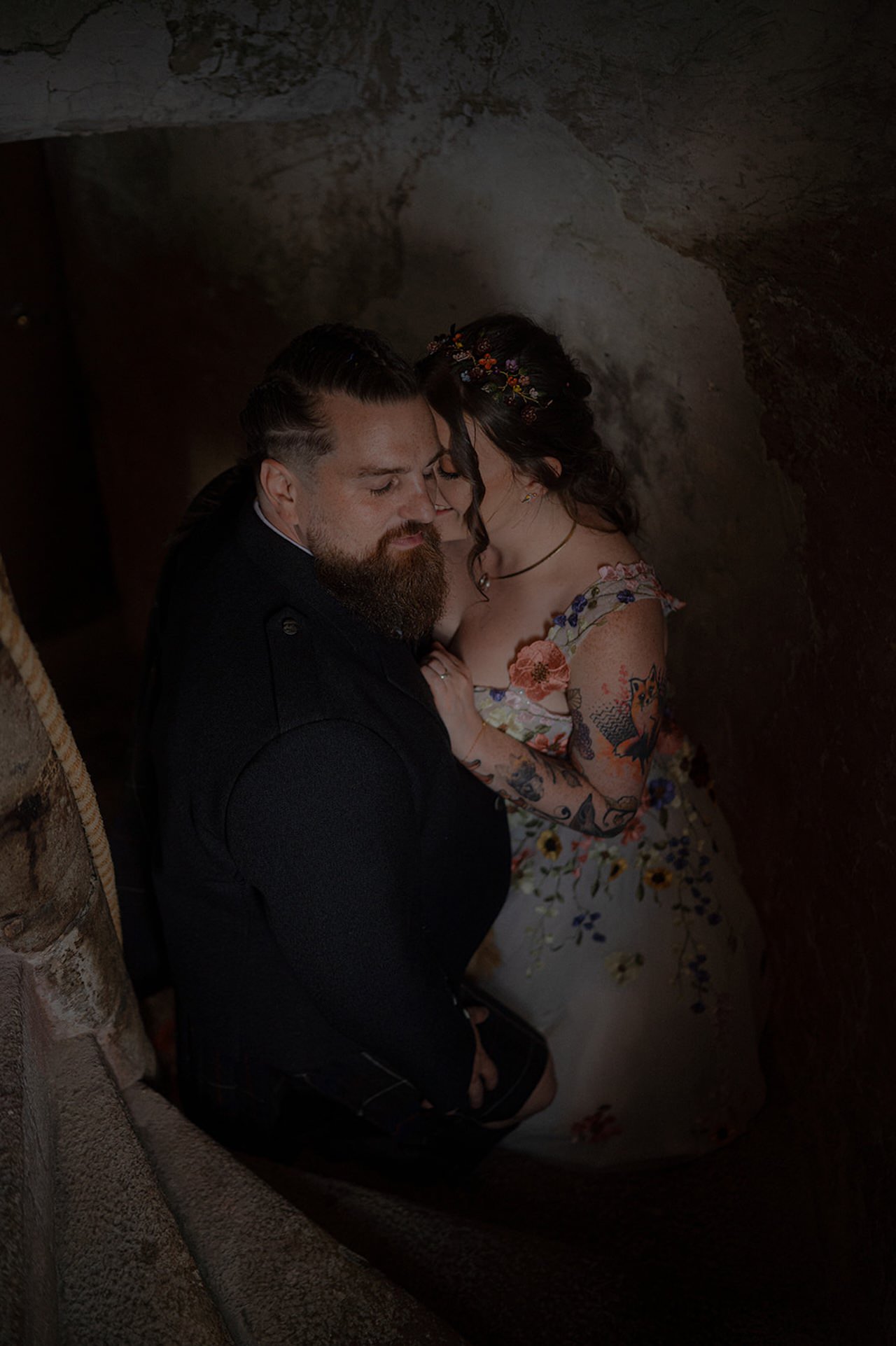 Neidpath Castle Wedding Medieval Interior Romanic Photography