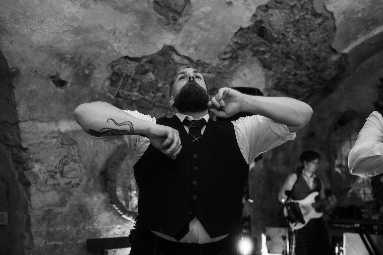 Neidpath Castle Wedding  Party Night