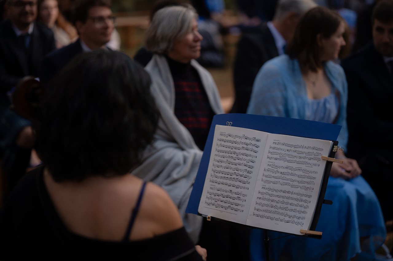 Woodland Ceremony cello notes play