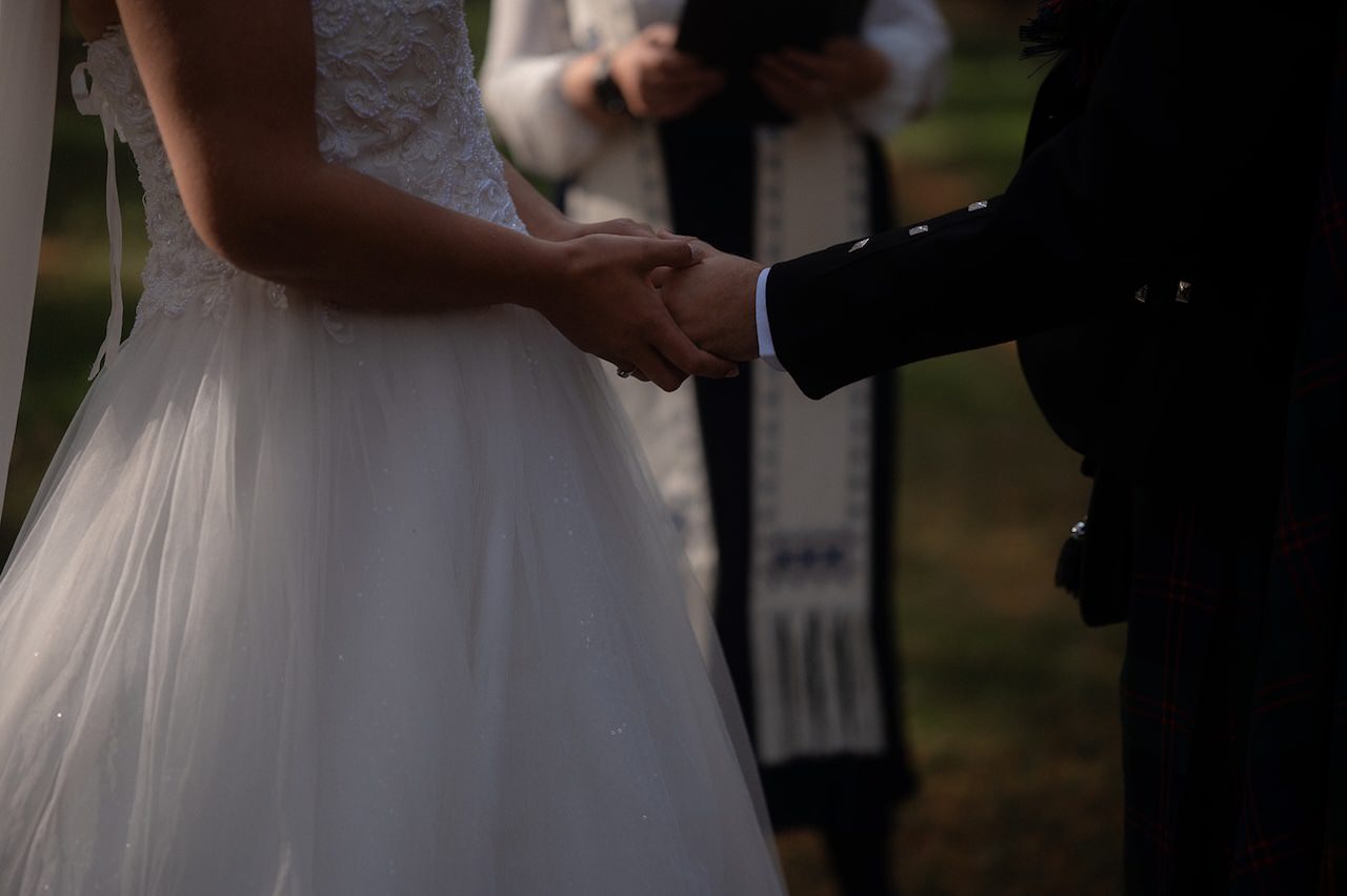 Wedding Ceremony in Woodland Soft Light Photography 