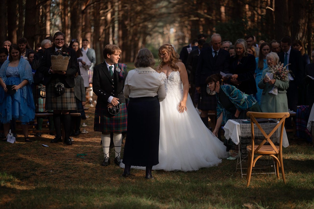 Woodland Wedding Ceremony in Scotland