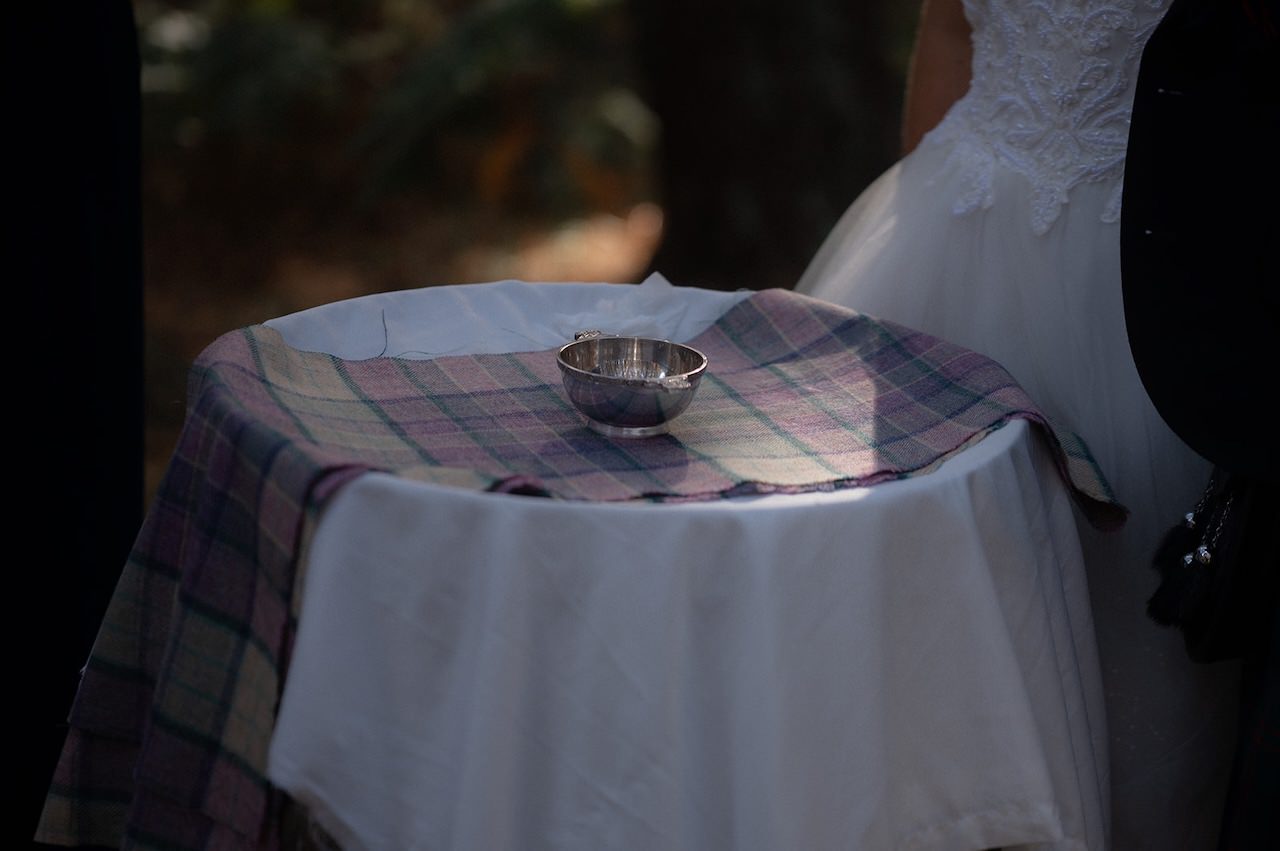 Quaich detail Scottish Wedding day