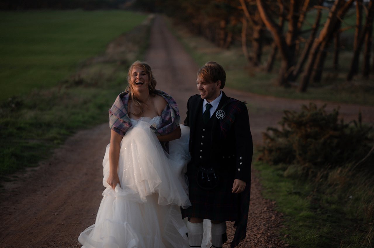 Natural, candid photography of the bride and groom
