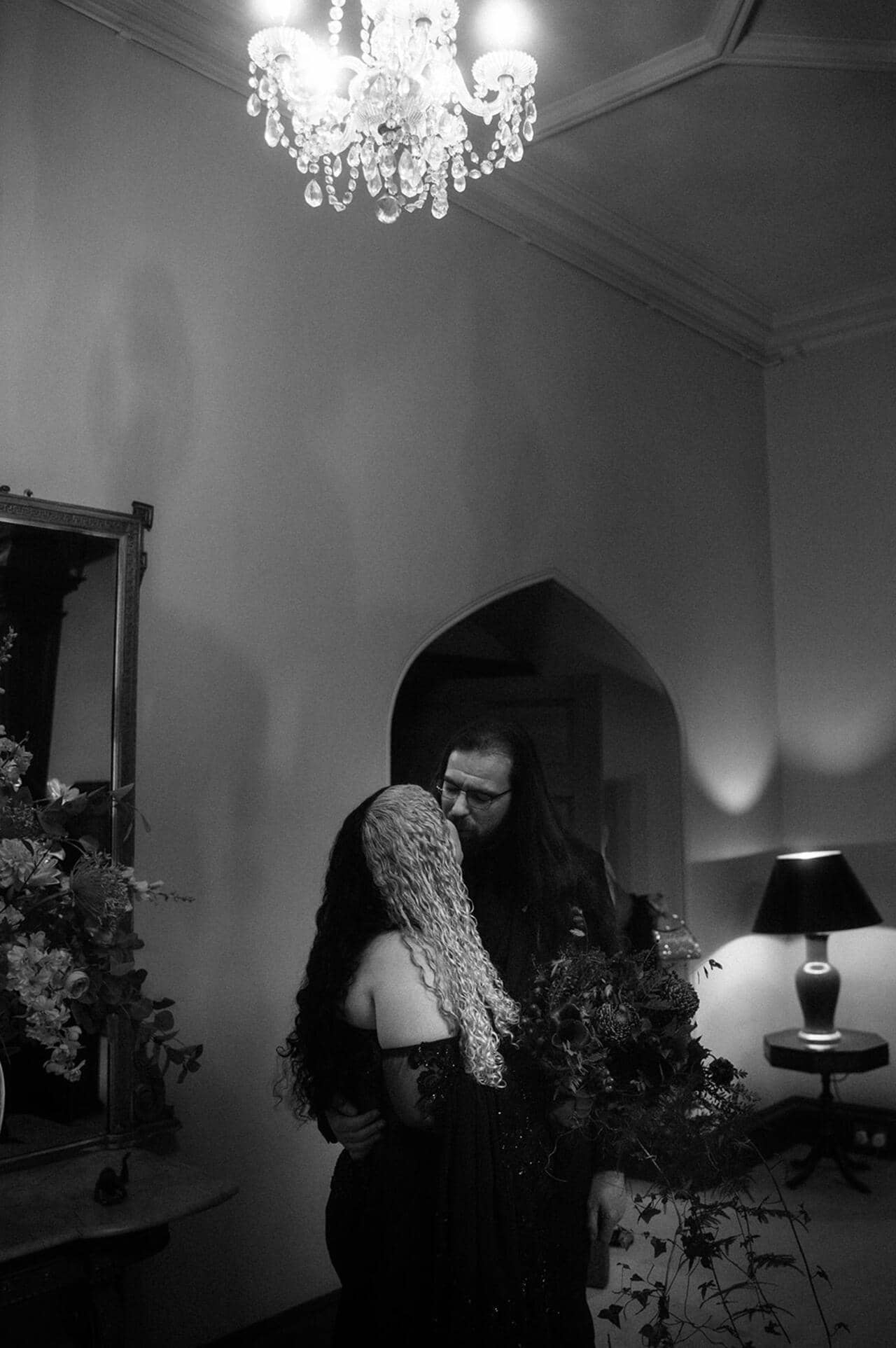 Dundas Castle Gothic Wedding First Look