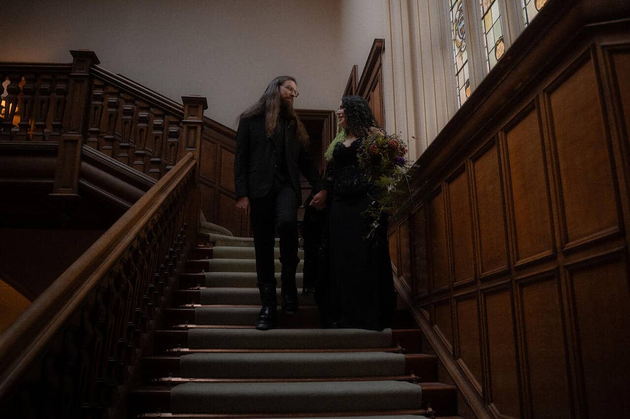 Dundas Castle Gothic Wedding First Look