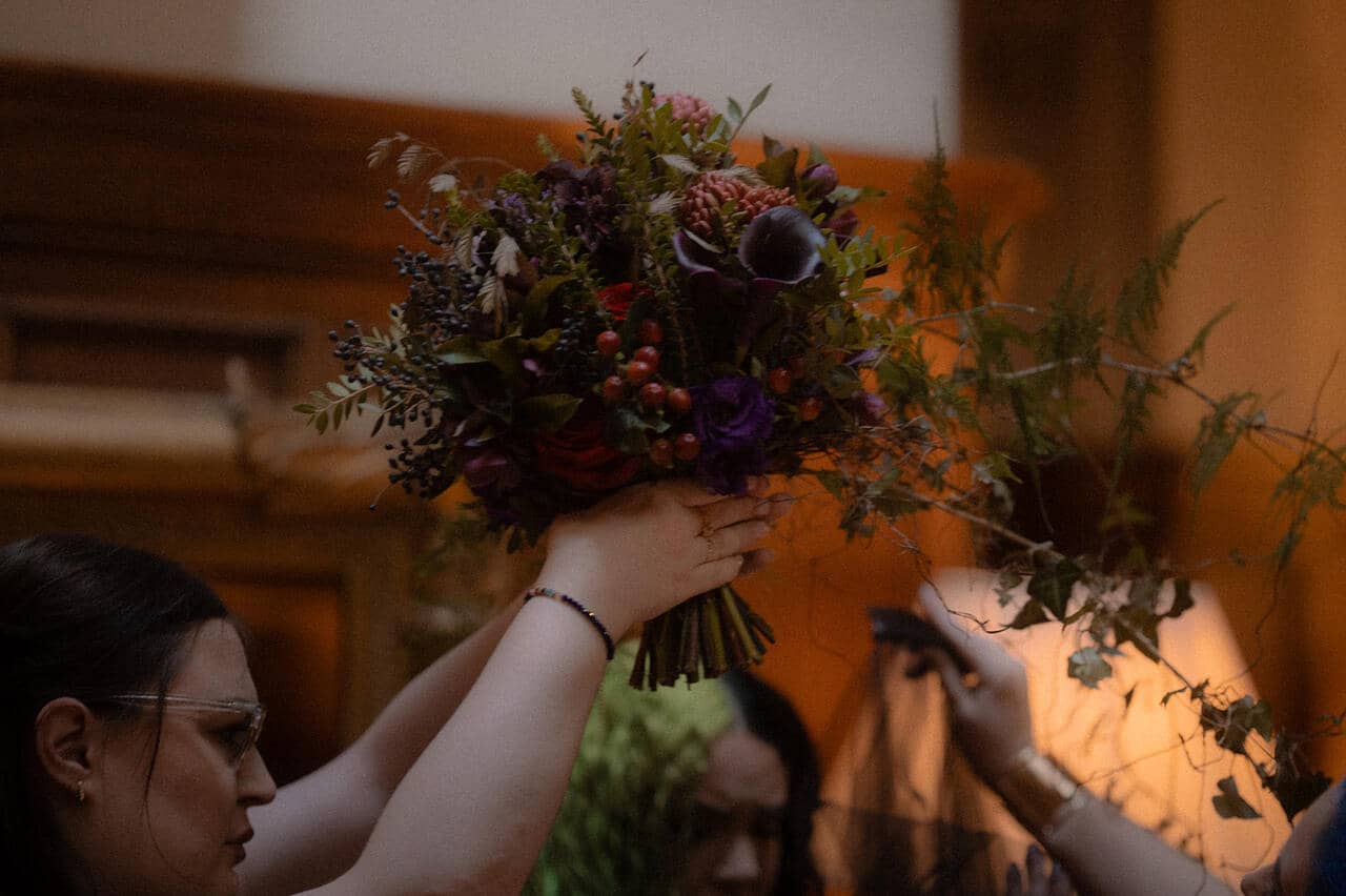 Dundas Castle Gothic Wedding Flowers