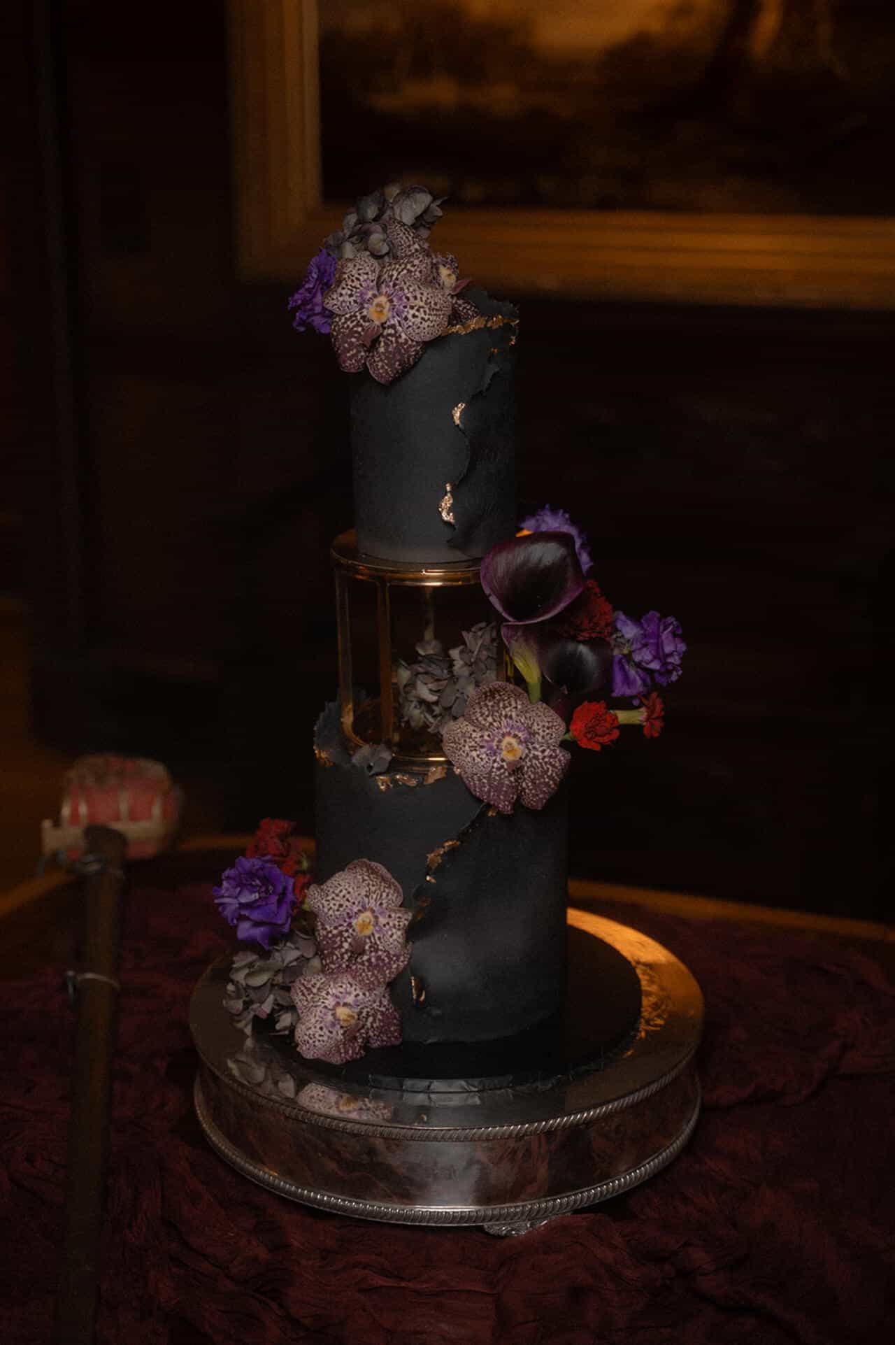 Gothic dark wedding cake inspiration