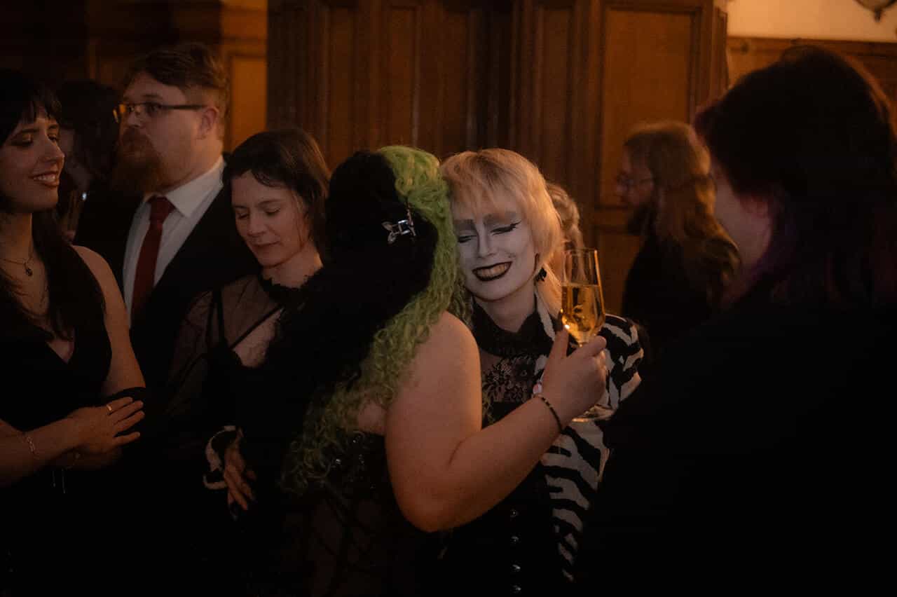 Gothic wedding reception 