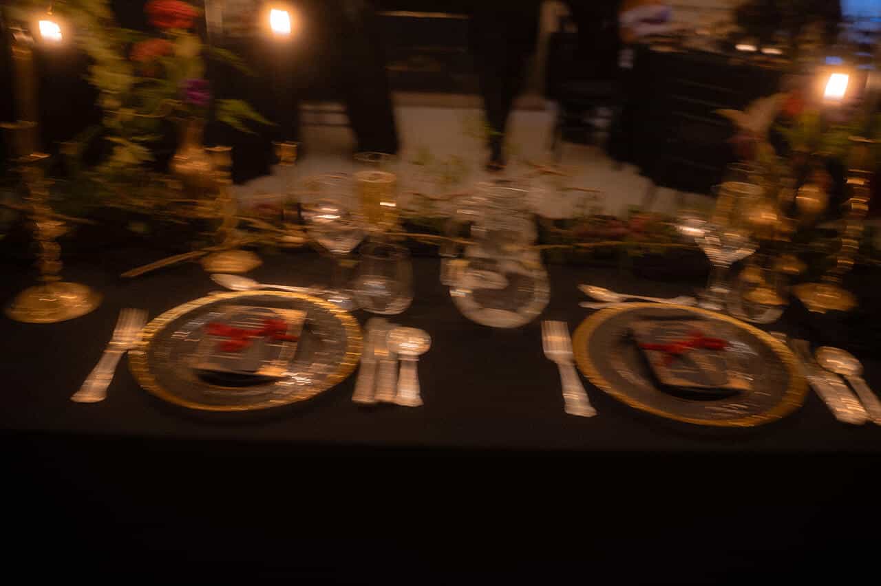 Gothic wedding dinner 